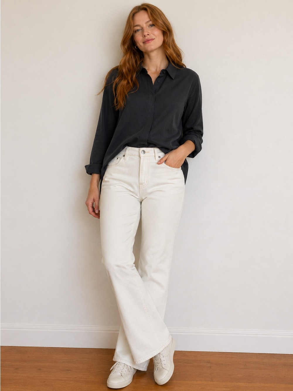 J Crew Mercantile White Bootcut Jean Sz 31